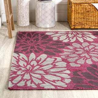 Garcia Modern Floral Textured Weave Indoor/outdoor Area Rug