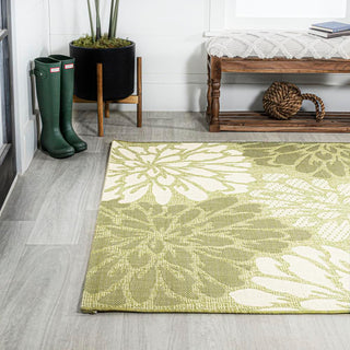 Garcia Modern Floral Textured Weave Indoor/outdoor Area Rug