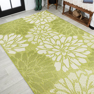 Garcia Modern Floral Textured Weave Indoor/outdoor Area Rug