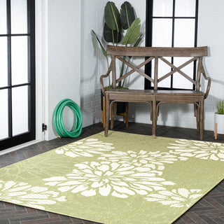 Garcia Modern Floral Textured Weave Indoor/outdoor Area Rug