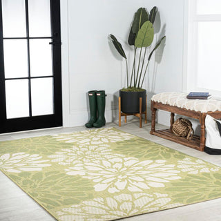 Garcia Modern Floral Textured Weave Indoor/outdoor Area Rug