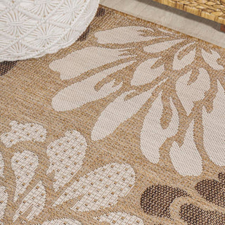 Garcia Modern Floral Textured Weave Indoor/outdoor Runner Rug