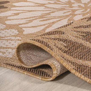 Garcia Modern Floral Textured Weave Indoor/outdoor Runner Rug