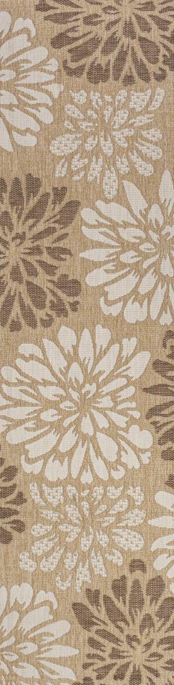 Garcia Modern Floral Textured Weave Indoor/outdoor Runner Rug