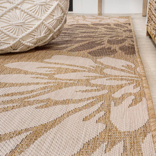 Garcia Modern Floral Textured Weave Indoor/outdoor Area Rug