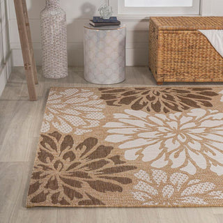 Garcia Modern Floral Textured Weave Indoor/outdoor Area Rug