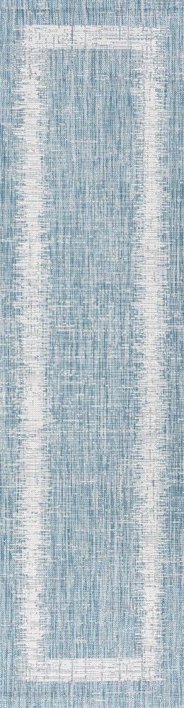 Yangtze Scandi Minimalist Border Indoor/Outdoor Area Rug