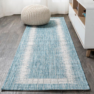 Yangtze Scandi Minimalist Border Indoor/Outdoor Area Rug