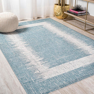 Yangtze Scandi Minimalist Border Indoor/Outdoor Area Rug