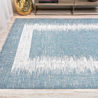 Yangtze Scandi Minimalist Border Indoor/Outdoor Area Rug