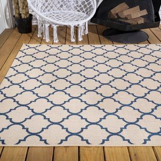 Loire Arabesque Ogee Trellis Indoor/Outdoor Area Rug