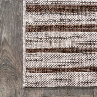 Fatima Sukie Offset Stripe Indoor/Outdoor Area Rug