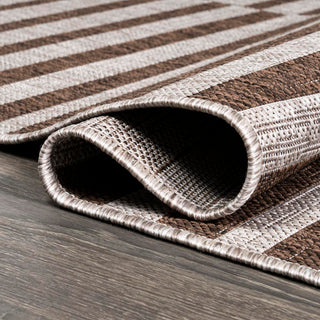 Fatima Sukie Offset Stripe Indoor/Outdoor Area Rug