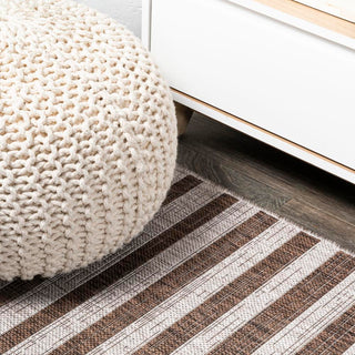 Fatima Sukie Offset Stripe Indoor/Outdoor Area Rug