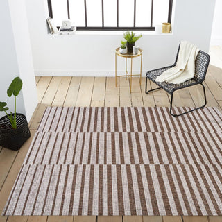 Fatima Sukie Offset Stripe Indoor/Outdoor Area Rug