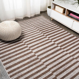 Fatima Sukie Offset Stripe Indoor/Outdoor Area Rug