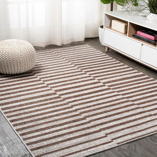 Fatima Sukie Offset Stripe Indoor/Outdoor Area Rug