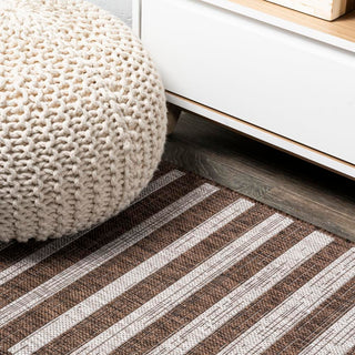 Fatima Sukie Offset Stripe Indoor/Outdoor Area Rug