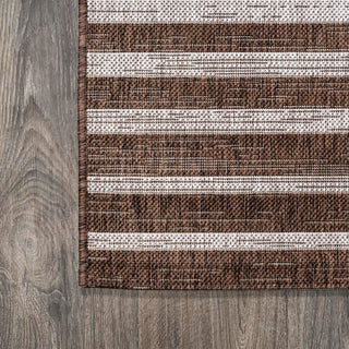 Fatima Sukie Offset Stripe Indoor/Outdoor Area Rug