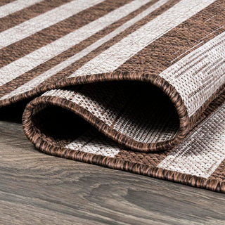 Fatima Sukie Offset Stripe Indoor/Outdoor Area Rug