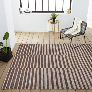 Fatima Sukie Offset Stripe Indoor/Outdoor Area Rug