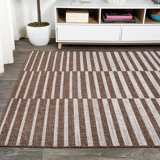 Fatima Sukie Offset Stripe Indoor/Outdoor Area Rug