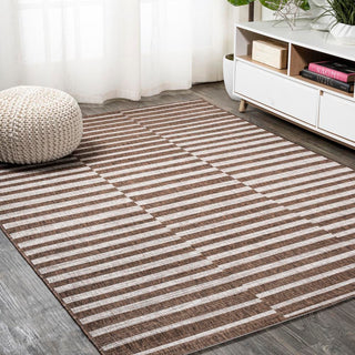 Fatima Sukie Offset Stripe Indoor/Outdoor Area Rug