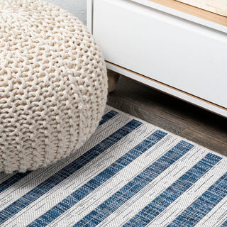 Fatima Sukie Offset Stripe Indoor/Outdoor Area Rug