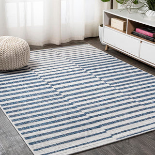 Fatima Sukie Offset Stripe Indoor/Outdoor Area Rug