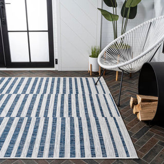 Fatima Sukie Offset Stripe Indoor/Outdoor Area Rug