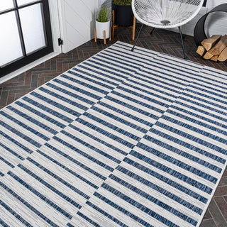 Fatima Sukie Offset Stripe Indoor/Outdoor Area Rug