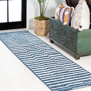 Fatima Sukie Offset Stripe Indoor/Outdoor Area Rug