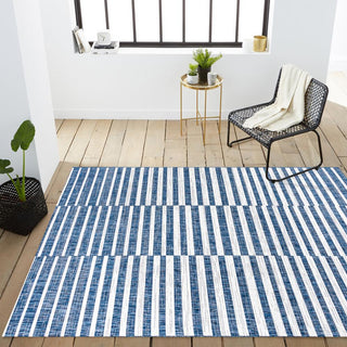 Fatima Sukie Offset Stripe Indoor/Outdoor Area Rug