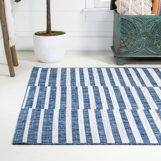 Fatima Sukie Offset Stripe Indoor/Outdoor Area Rug