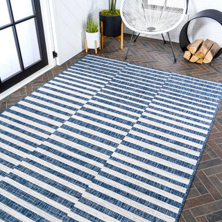 Fatima Sukie Offset Stripe Indoor/Outdoor Area Rug