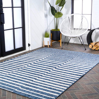 Fatima Sukie Offset Stripe Indoor/Outdoor Area Rug