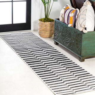 Fatima Sukie Offset Stripe Indoor/Outdoor Area Rug