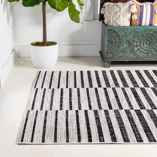 Fatima Sukie Offset Stripe Indoor/Outdoor Area Rug