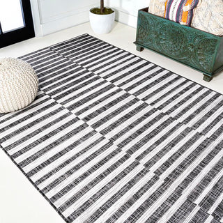 Fatima Sukie Offset Stripe Indoor/Outdoor Area Rug