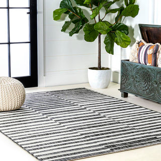 Fatima Sukie Offset Stripe Indoor/Outdoor Area Rug