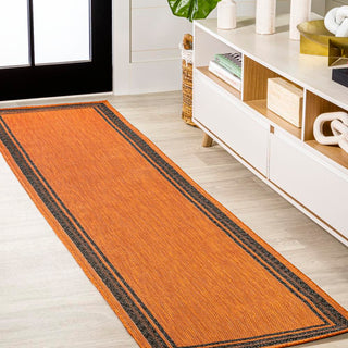 Mae Modern Border Stripe Indoor/outdoor Area Rug