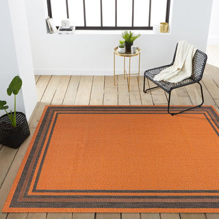 Mae Modern Border Stripe Indoor/outdoor Area Rug