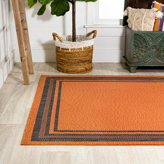 Mae Modern Border Stripe Indoor/outdoor Area Rug