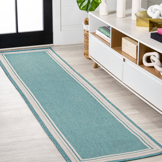 Mae Modern Border Stripe Indoor/outdoor Area Rug