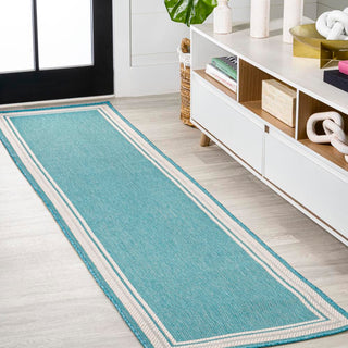 Mae Modern Border Stripe Indoor/outdoor Area Rug