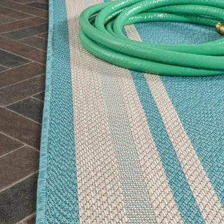 Mae Modern Border Stripe Indoor/outdoor Area Rug