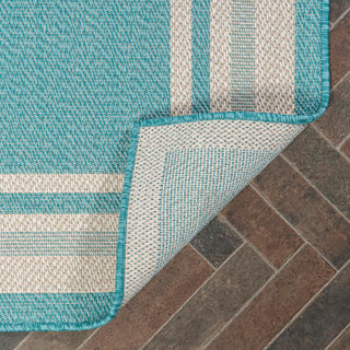 Mae Modern Border Stripe Indoor/outdoor Area Rug