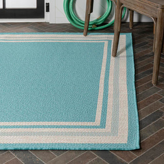 Mae Modern Border Stripe Indoor/outdoor Area Rug