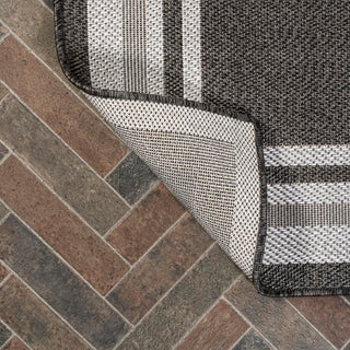 Mae Modern Border Stripe Indoor/outdoor Area Rug