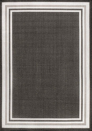 Mae Modern Border Stripe Indoor/outdoor Area Rug